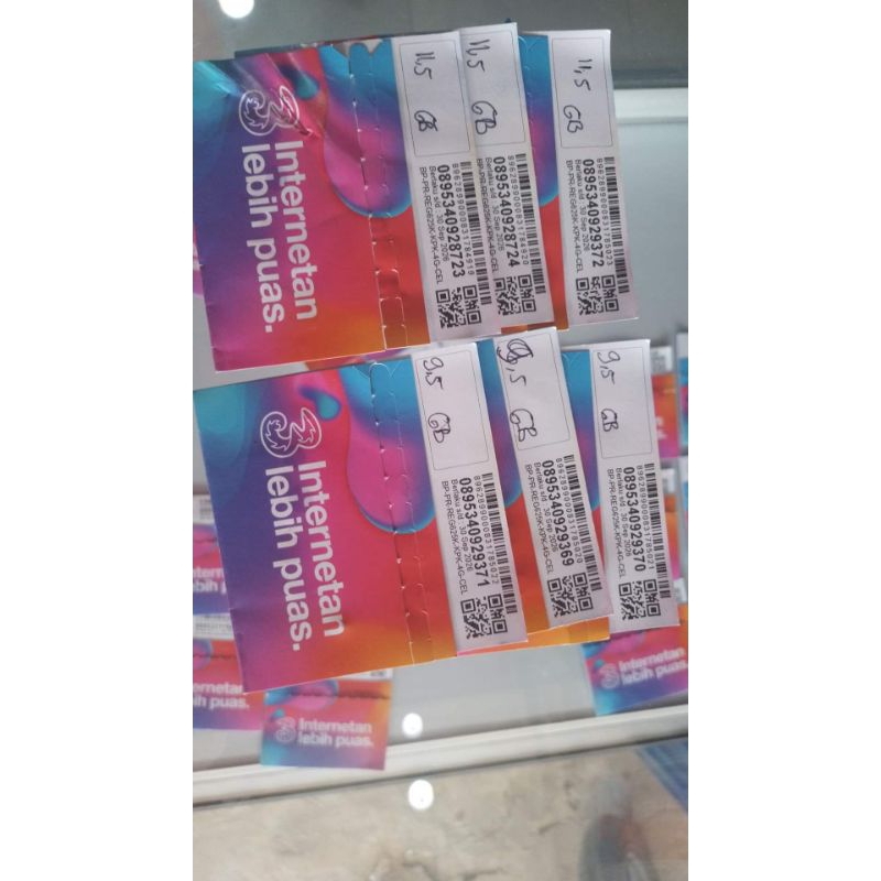 KARTU PERDANA 3 TRI 11,5 GB SIAP PAKAI, 30 HARI, FRESH (NASIONAL)