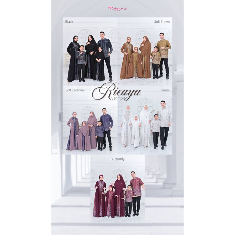 RIEAYA TIEAYA RAYA RIYA REIAYA SARIMBIT BY ZABANNIA - GAMIS MOM KIDS KOKO DAD MEWAH BERKELAS BRANDED