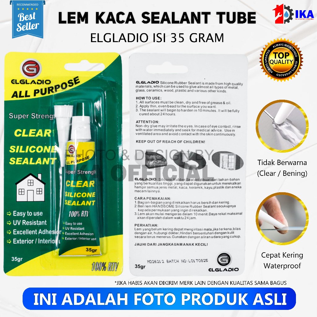 LEM KACA SEALENT ODOL Lem Kaca Sealent Kaca Silicone Kecil Odol Aquarium Alumunium / Lem Kaca Sealen