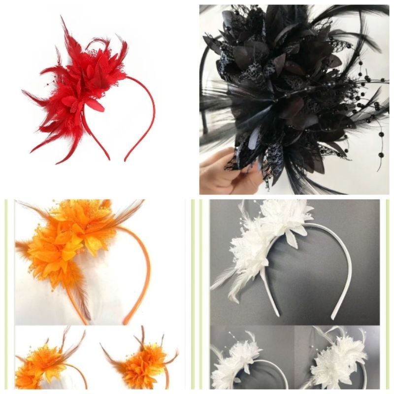 Bando Pesta Mewah Bunga Mahkota Aksesoris Rambut Bando Pesta Aksesoris Pesta Hiasan Rambut Pesta Hia