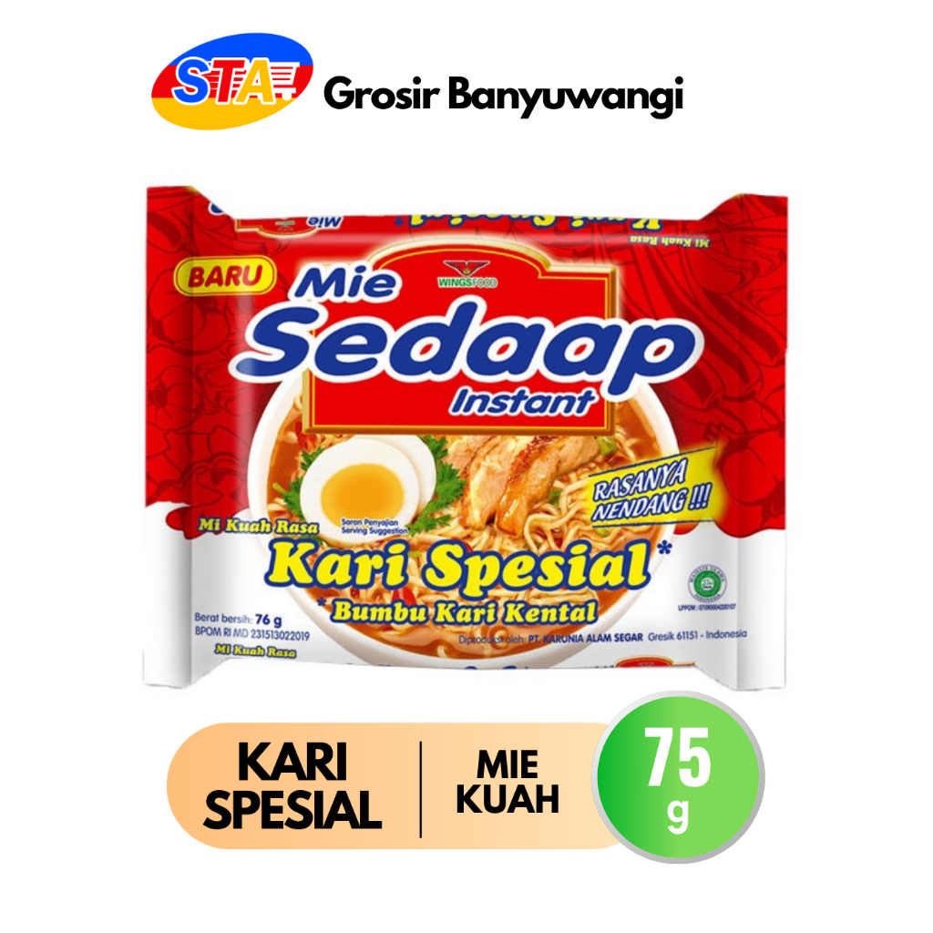 

Mie Sedaap Kari Spesial 75g Pack | Mie Instan Kuah