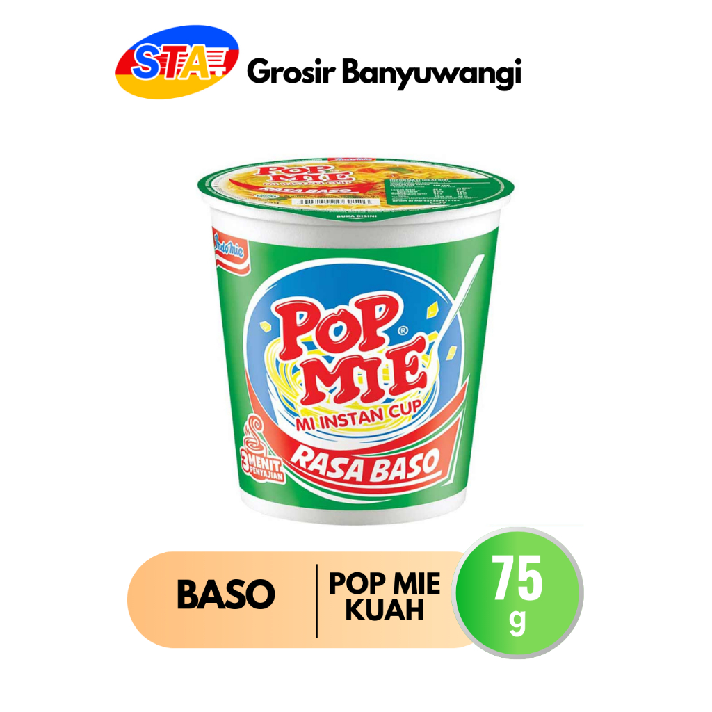 

[JATIM] Pop Mie Rasa Baso/Bakso 75g Cup | Mie Kuah