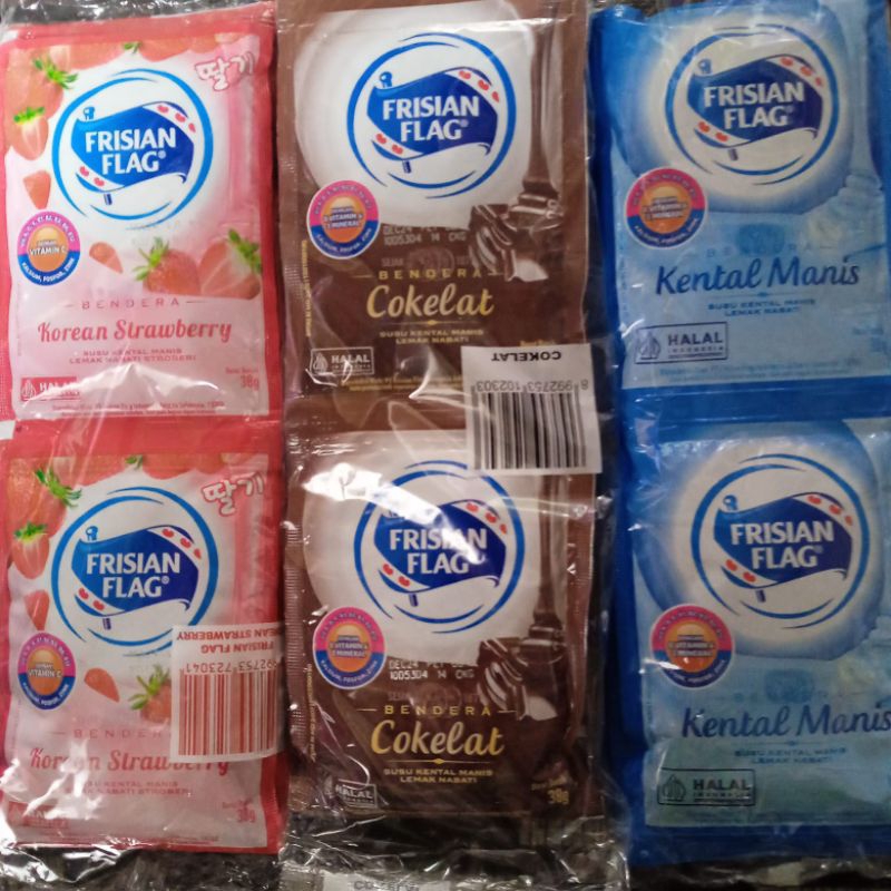 

Susu Frisian Flag renceng per pack isi 6 sachet