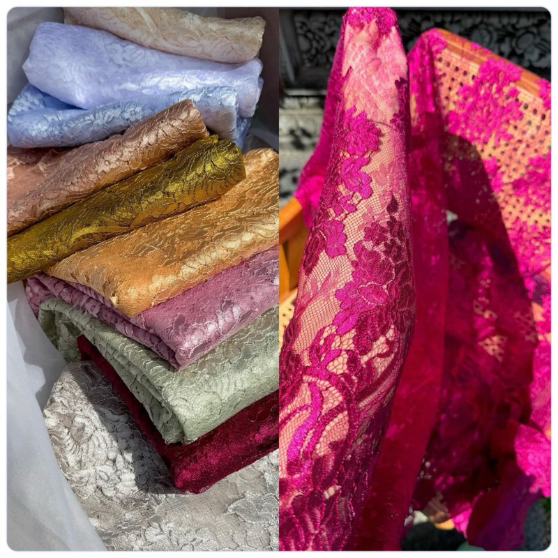 KAIN  KEBAYA METALIC  TIRTA SARI ORIGINAL//KAIN BROKAT METALIC GLOSY TIRTASARI//KEBAYA BALI