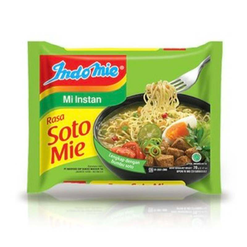 

Indomie Mie Instan Rebus Rasa Soto Mie