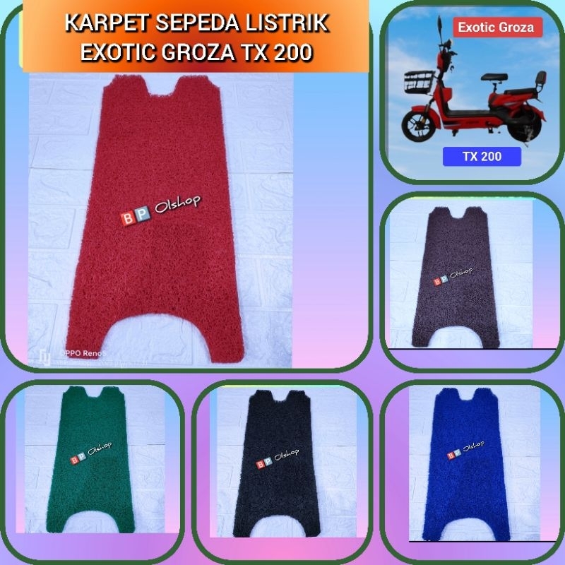 Karpet Sepeda Motor Listrik Exotic Groza TX 200 Serabut