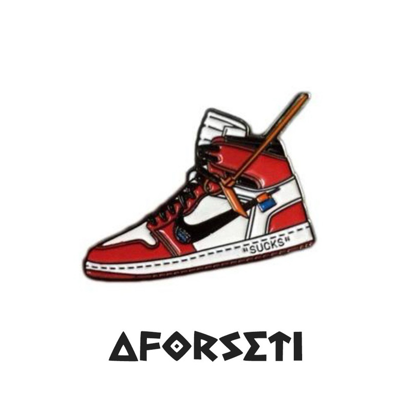 PIN ENAMEL “JORDAN RED ” BROS PIN / BROOCH / PIN COUPLE / PIN AESTHETIC / PIN LUCU / PIN BUTTON / PI