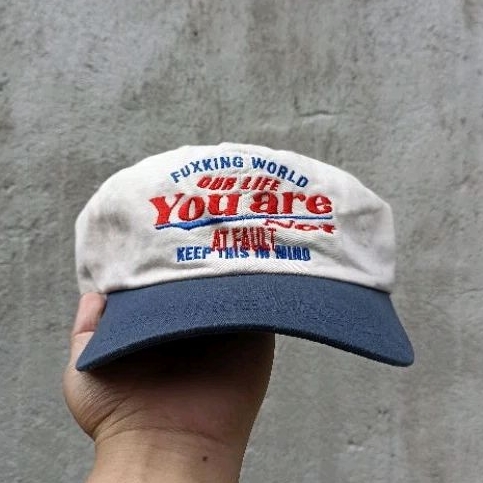 Vintage dad hat Defy club robbers twotone cap