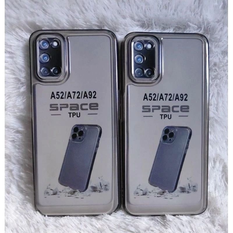 Case Bening Hitam Transparan HP Oppo A92/A52/A72 Space TPU Sofecase