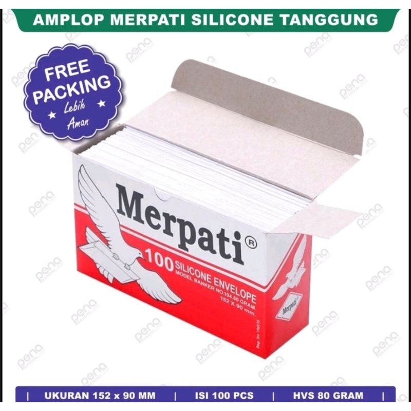 

Amplop MERPATI 104 Silicone 152 x 90 mm