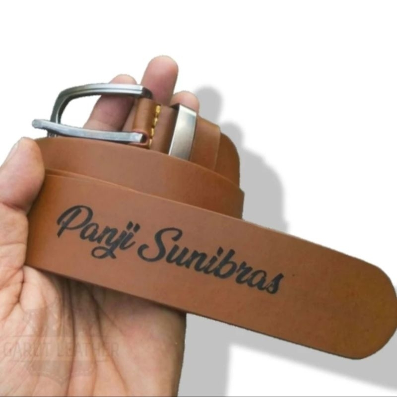 Sabuk Pria - Gesper Pria Jumbo Kulit Asli Garut Custom Nama