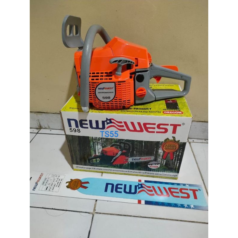 New West 598 Mesin Senso Chainsaw New West 598 Bar Laser Baja 22inchi