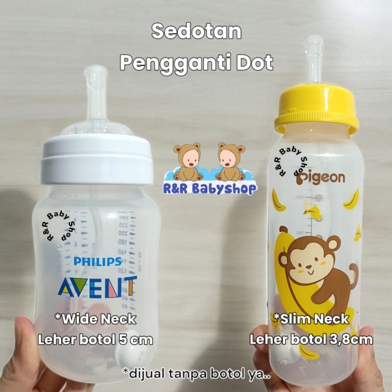 Penganti Dot/Sedotan Untuk Botol Standar/ sedotan pengganti dot / nipple huki nipple pigeon nipple d