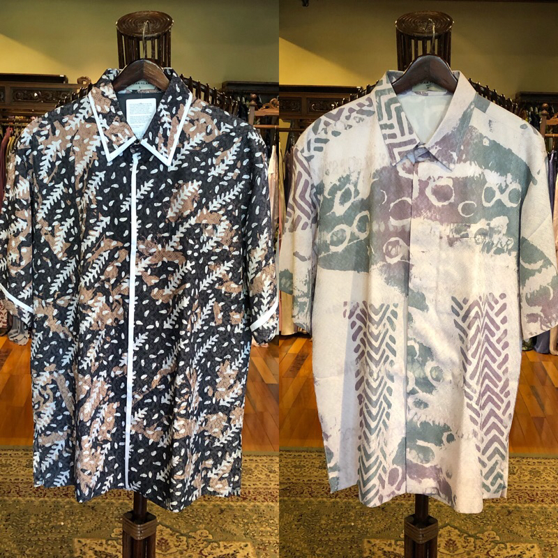 Hem pria lengan pendek viscos batik abstrak dian pelangi official pekalongan