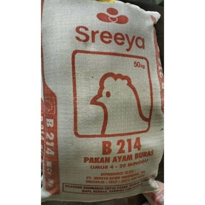 Pur Sreeya B 214 1 kg Pakan Ayam Buras 1 kg Pur ayam Pakan Ayam
