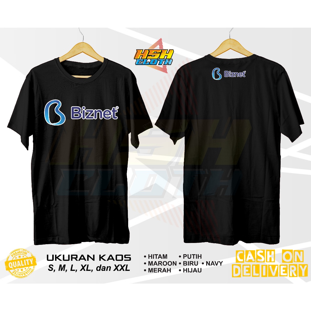 Baju Kaos Distro Biznet Networks Logo Perusahaan Bisa Custom - HSHCloth