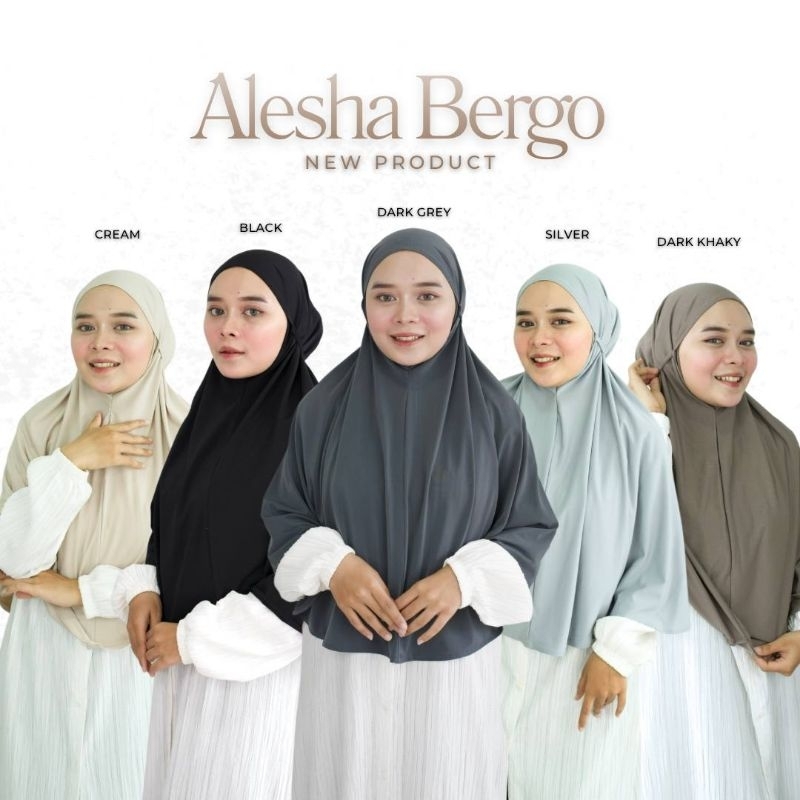 KERUDUNG BERGO | KERUDUNG INSTAN | KERUDUNG GEBLUS | ALESHA BERGO JERSEY PREMIUM