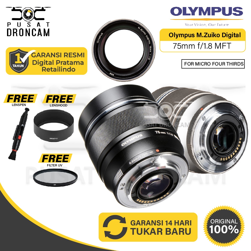 Olympus 75mm f1.8 M.Zuiko Digital ED 75 mm f/1.8 MFT M4/3 OM System