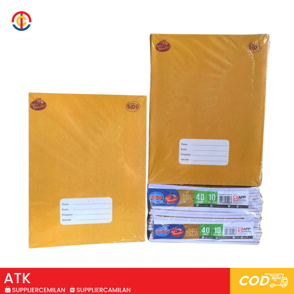 

(1 PAK ISI 10) Buku Tulis SIDU Sampul Coklat Kraft Isi 40 [ATK Jember Murah]