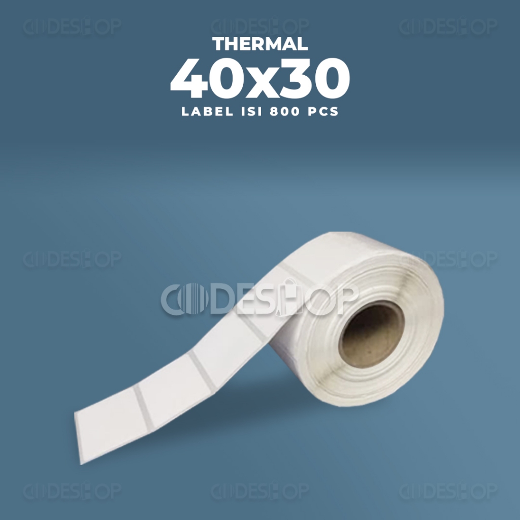 

Label Stiker Thermal 40x30mm / 40x30 / 40 x 30 mm Sticker Barcode isi 800 Pcs
