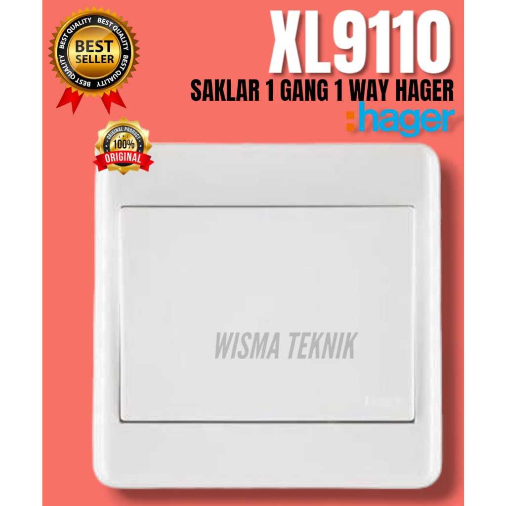 Saklar Listrik 1 Gang 1 Way XL9110 Hager