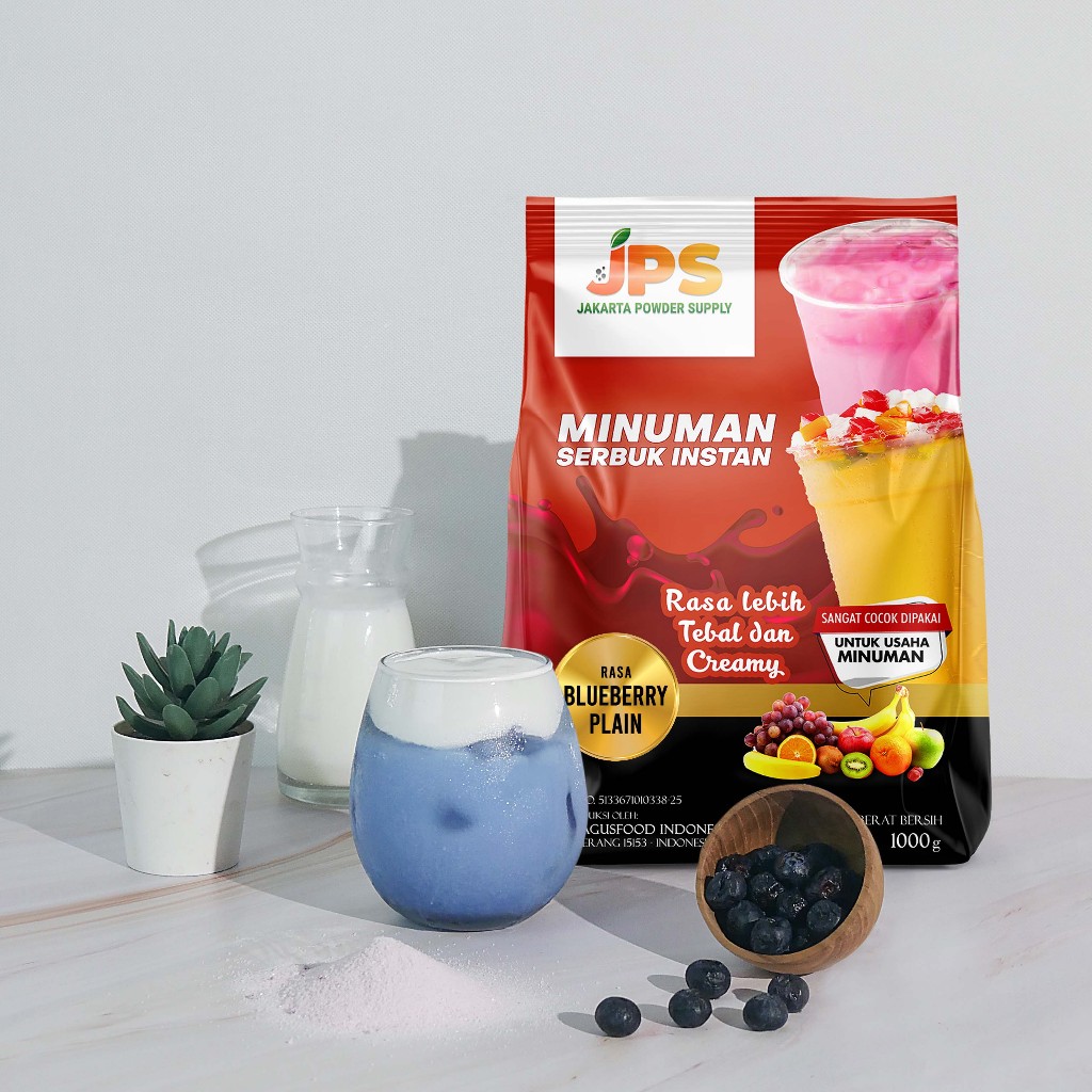 

JPS bubuk minuman blueberry plain