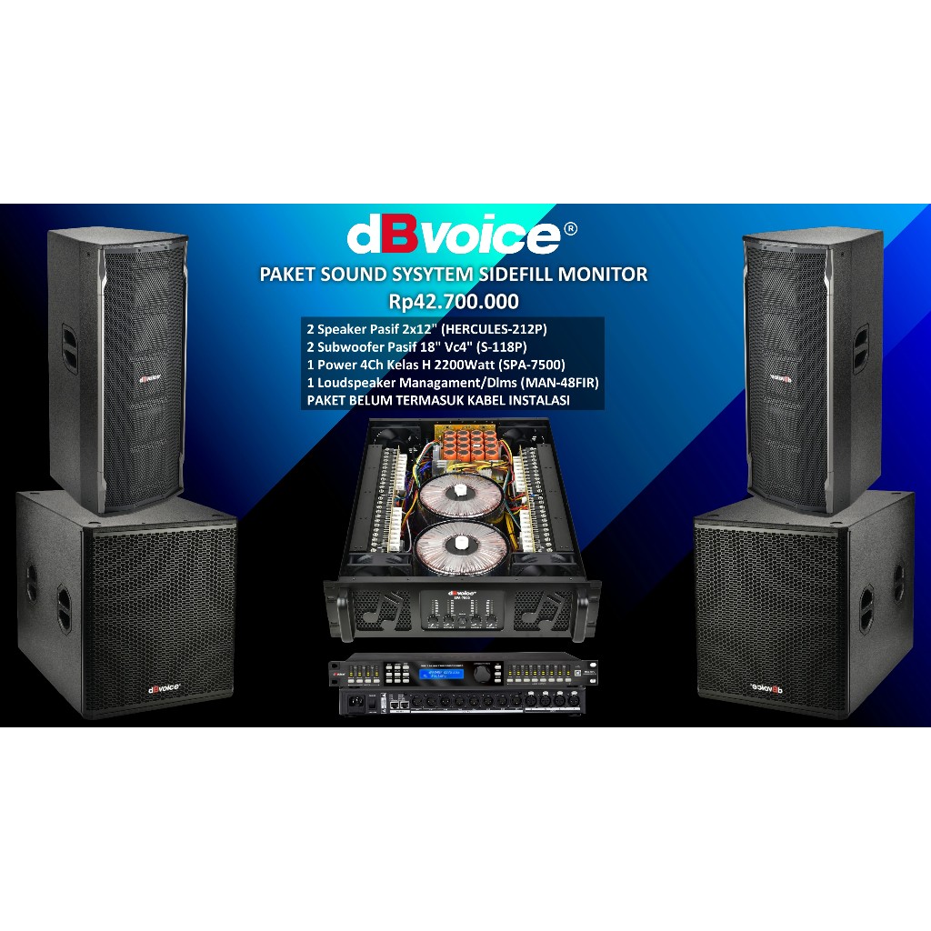 Paket Sound System Spesial Monitor Panggung SIDEFILL by dBvoice