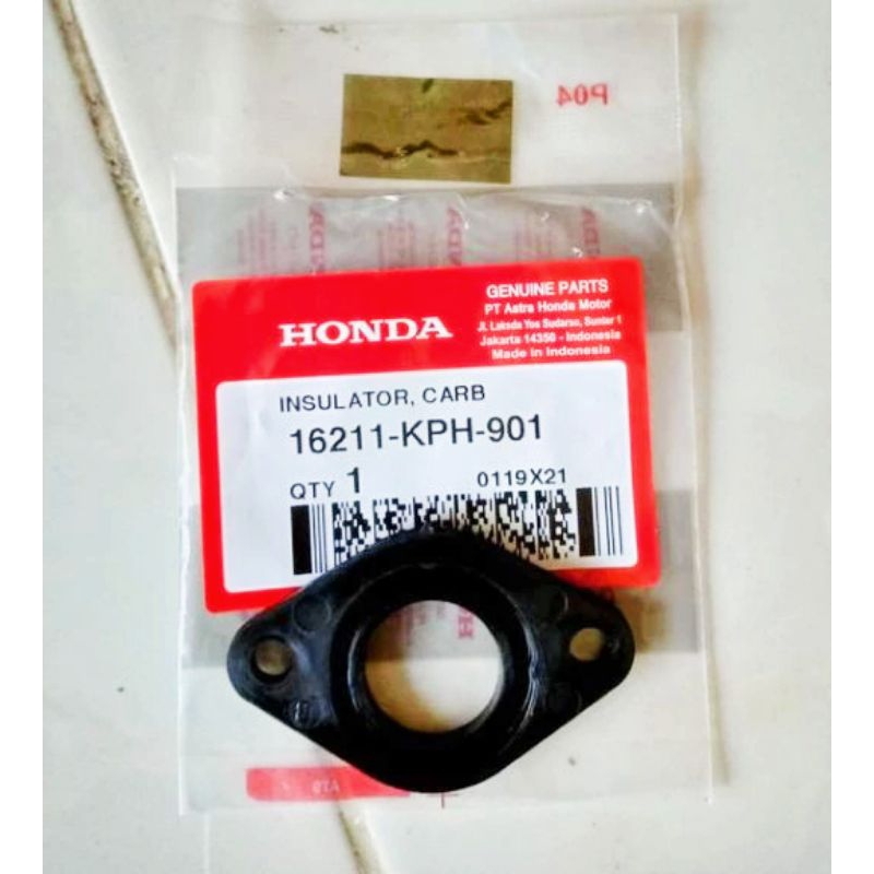 karet insulator karbu bonit karbu supra 125 kharisma kirana 16211KPH901. original ahm