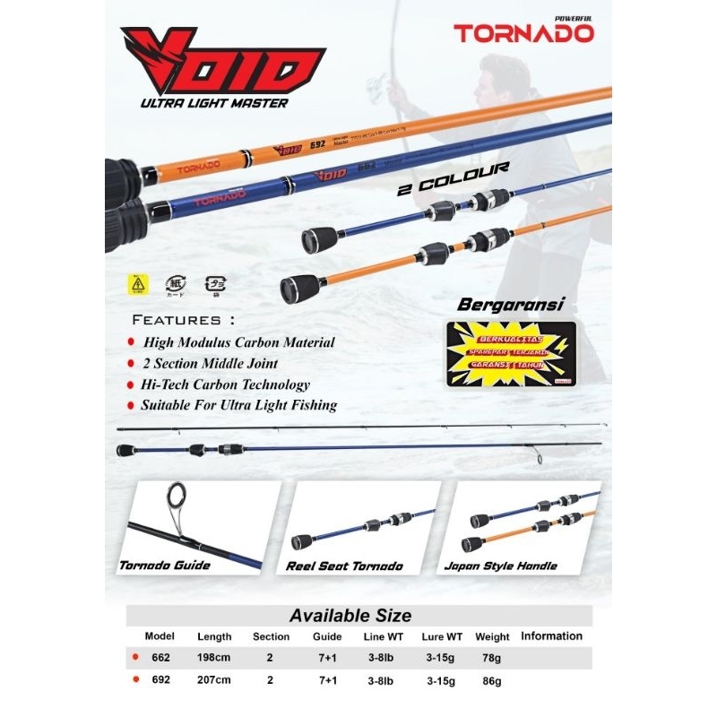 joran ultralight TORNADO VOID 3-8lb