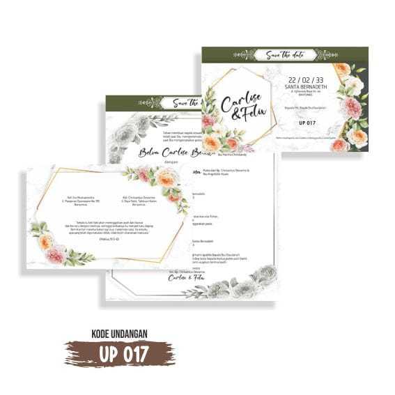 Undangan Estetik Undangan Pernikahan Custom Full Color Termurah