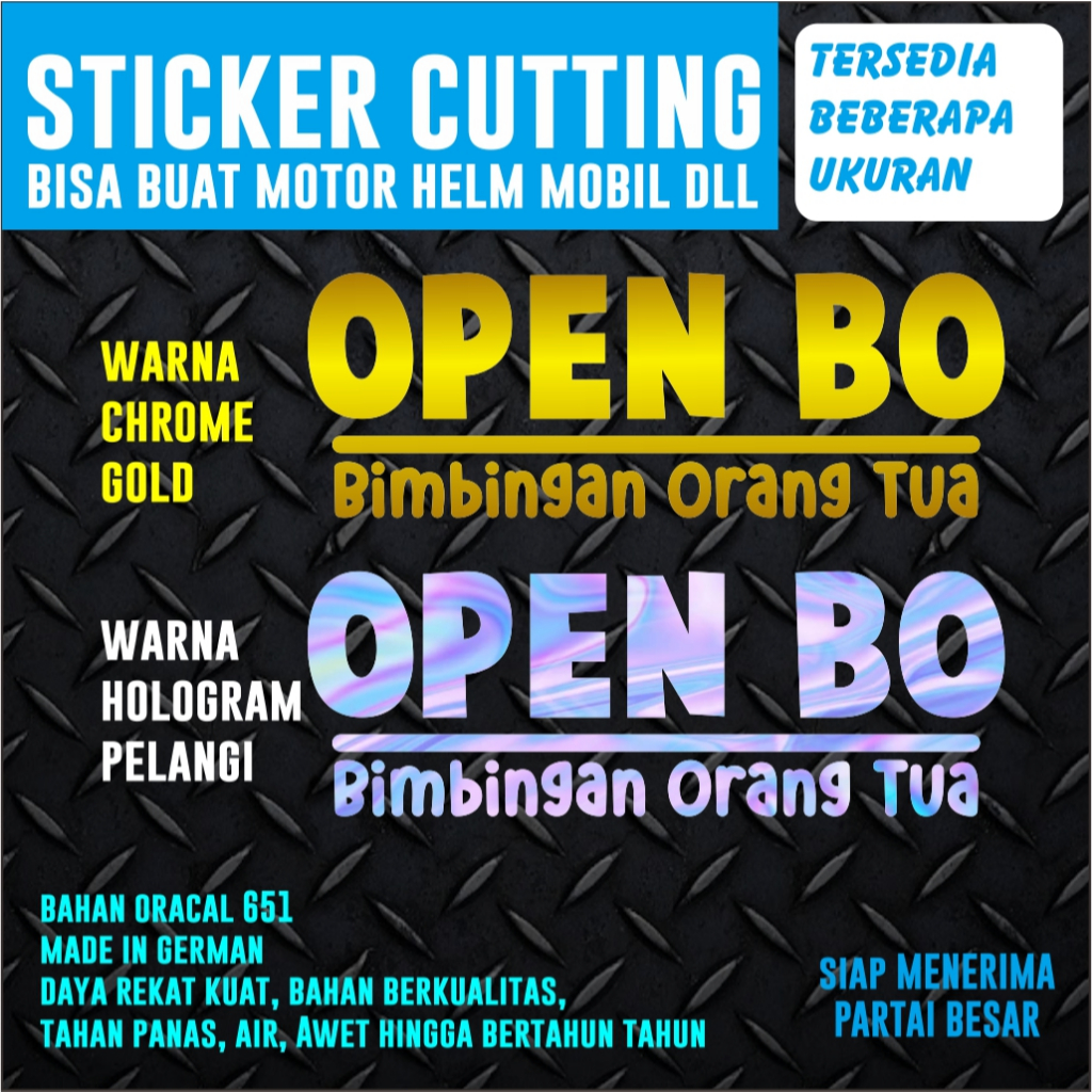 stiker OPEN BO