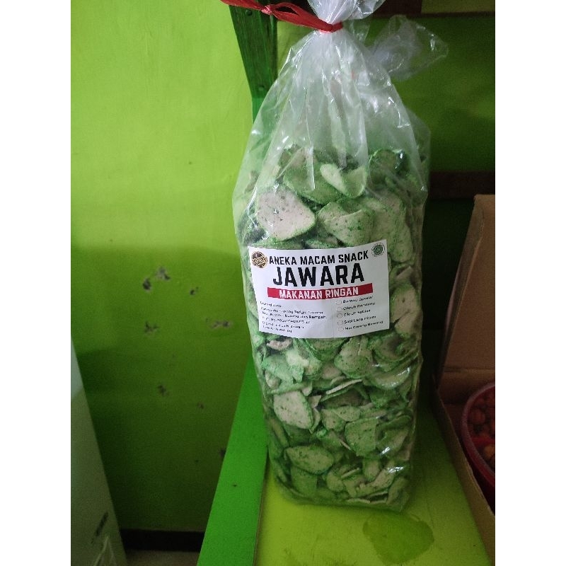 

Aneka Macam Snack Jawara Pipih / Koin Rasa Cabe Ijo 1 Bal Isi 2 KG
