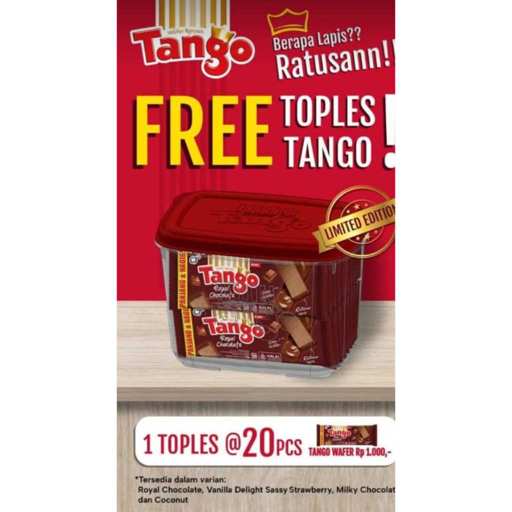 

PROMO Tango Wafer kemasan Kotak Sealware isi 20 pcs x 16gr