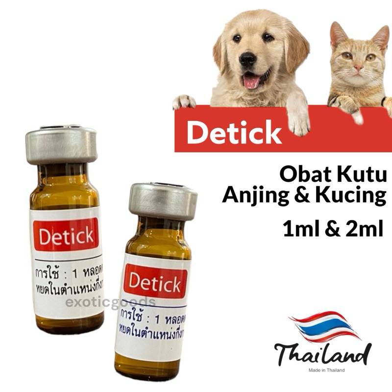 OBAT KUTU HEWAN DETICK ANJING DETICK KUCING DETICK 1ml DETICK 2ml DETICK 3ml OBAT DETICK KUTU