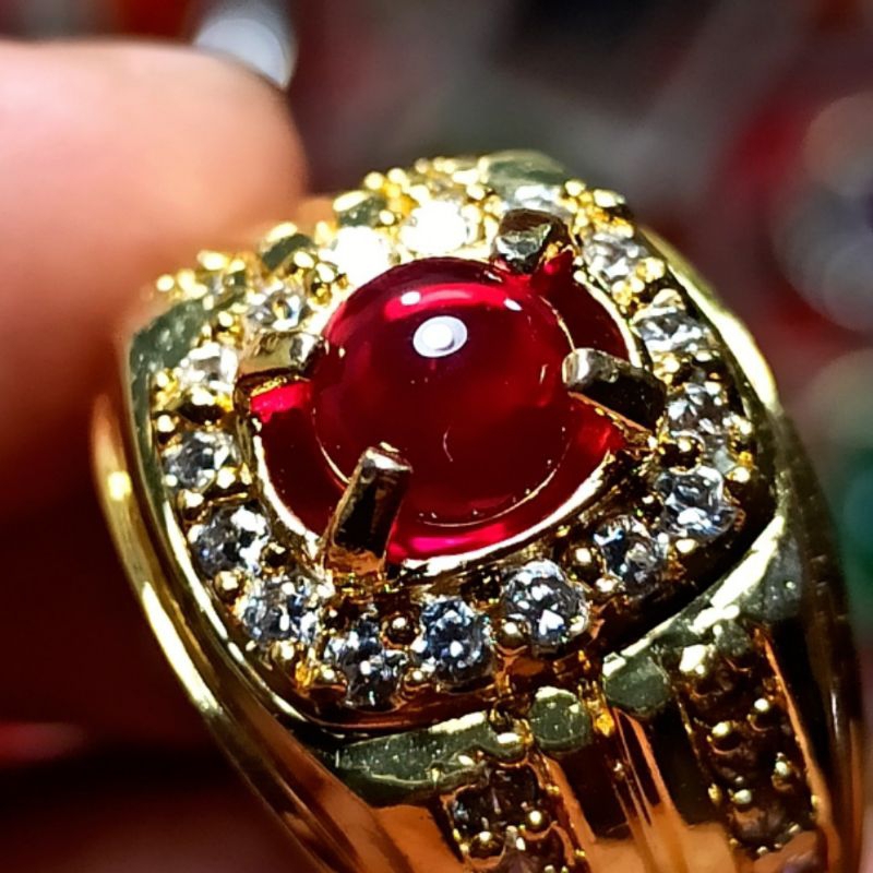 batu cincin merah delima