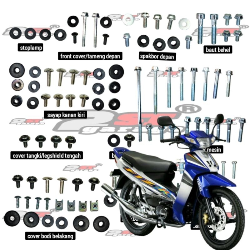 COD Baut Body Fizr Full set/Baut Baud Yamaha force 1 Full Body/Baut Body Yamaha Fiz R 1set