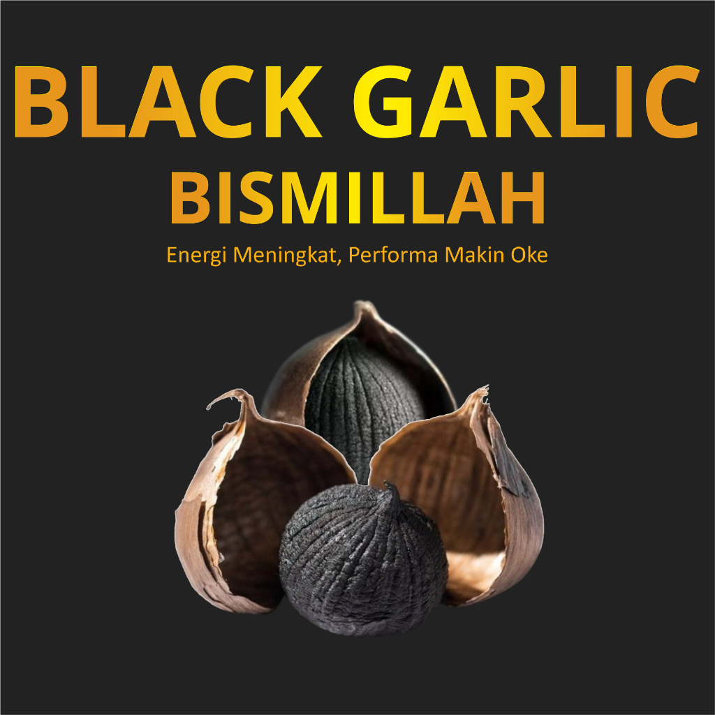 

BAWANG HITAM TUNGGAL BLACK GARLIC BISMILLAH | Black Garlic Solo Tunggal Premium isi 15-20 butir Bawang hitam