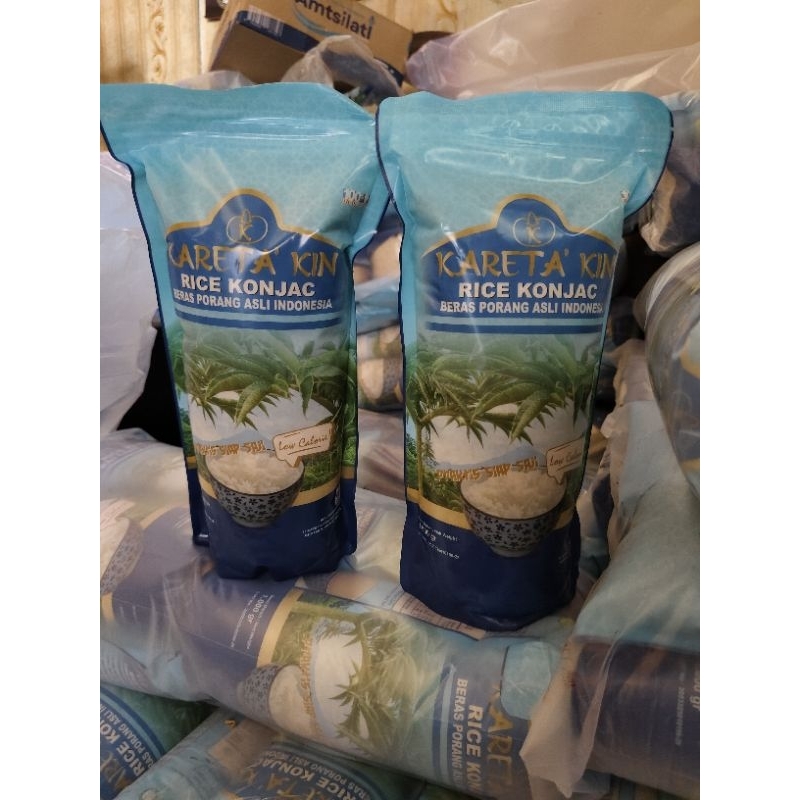 

beras porang 100℅ original kareta' kin 1 kg rice konjac shirataki beras diet diabetes konyaku rendah kalori rendah karbohidrat rendah lemak