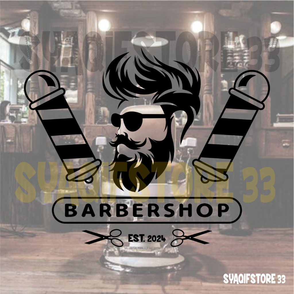 

STICKER CUTTING CUSTOM NAMA BARBERSHOP (4)