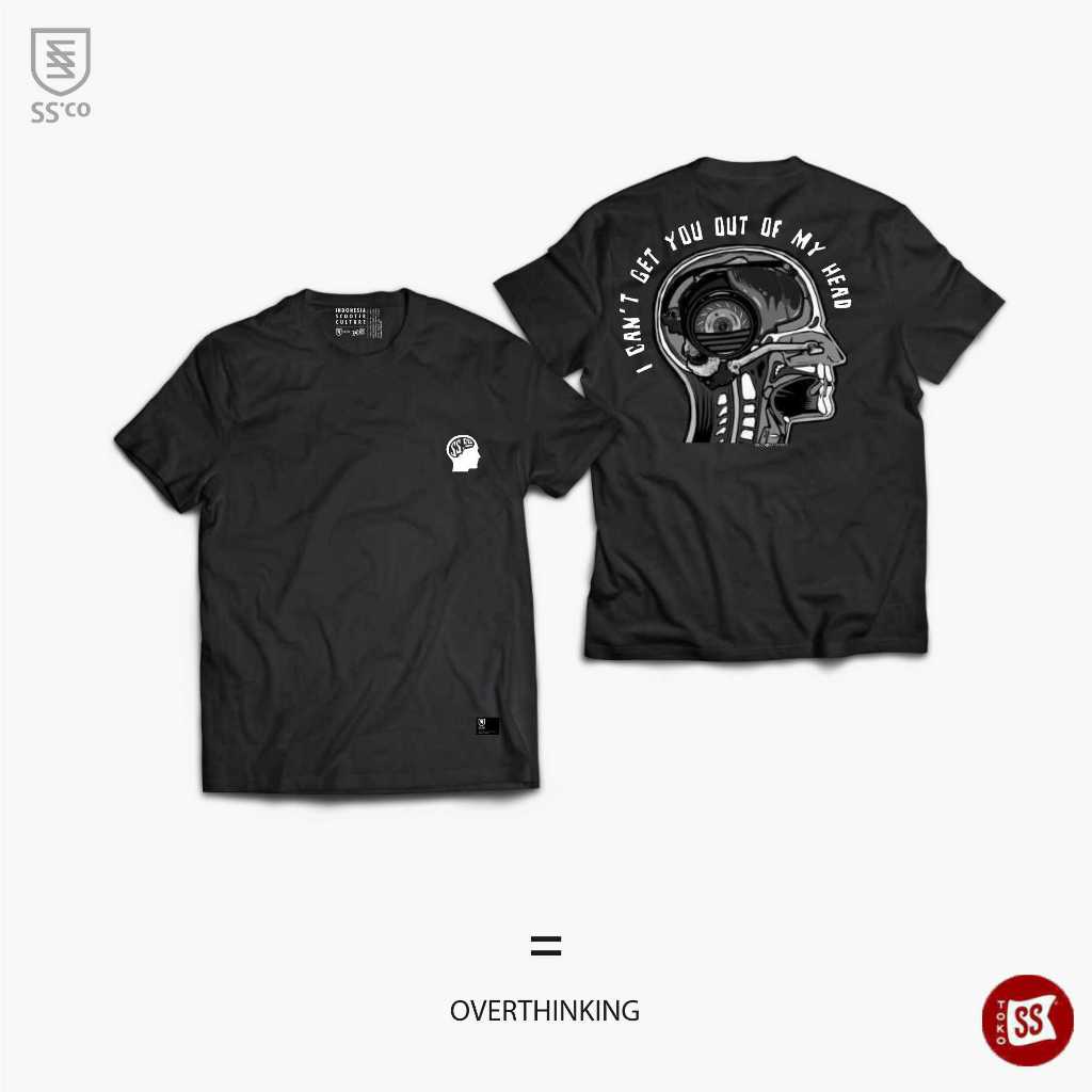 KAOS PRIAUNISEX VESPA SCOOTER CULTURE By RAVESPA || SOFT COMBED 24s || SS.CO MERCH “ OVERTHINKING “