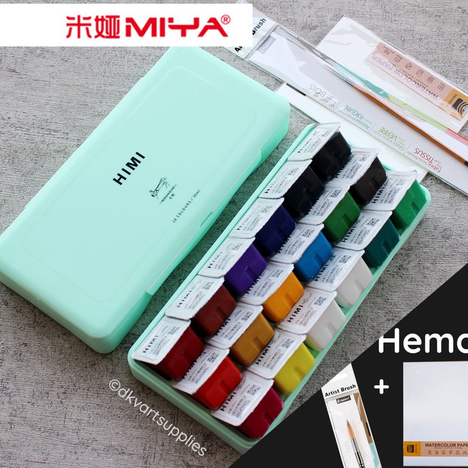 

Free Ongkos Kirim Miya Himi Gouache 18 Warna Colors 3ml