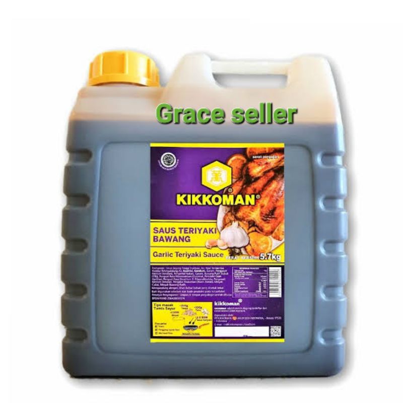 

Kikkoman garlic teriyaki sauce 5.7kg/saus teriyaki bawang/jerigen 5 L