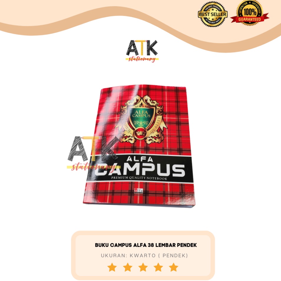 

Pusat Garansi Buku Tulis Alfa Premium Campus 38 Lembar Ukuran Kwarto Pendek atk