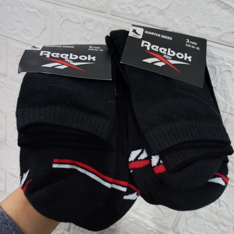 Kaos Kaki Reebok Unisex 3 pasang - Reebok Quarter Socks | Kaos Kaki - Reebok Men Low Cut Socks | Kao