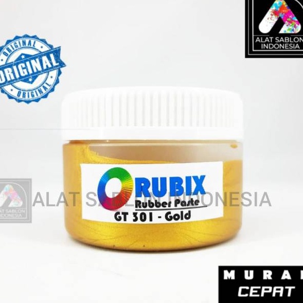 

Pusat Produsen TINTA SABLON RUBBER PASTE GOLD GT 31 RUBIX GOLD 1GR