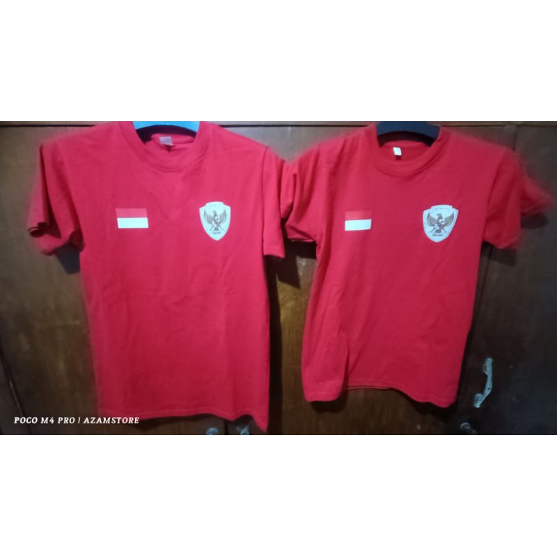 kaos tshirt timnas Indonesia anak dan dewasa