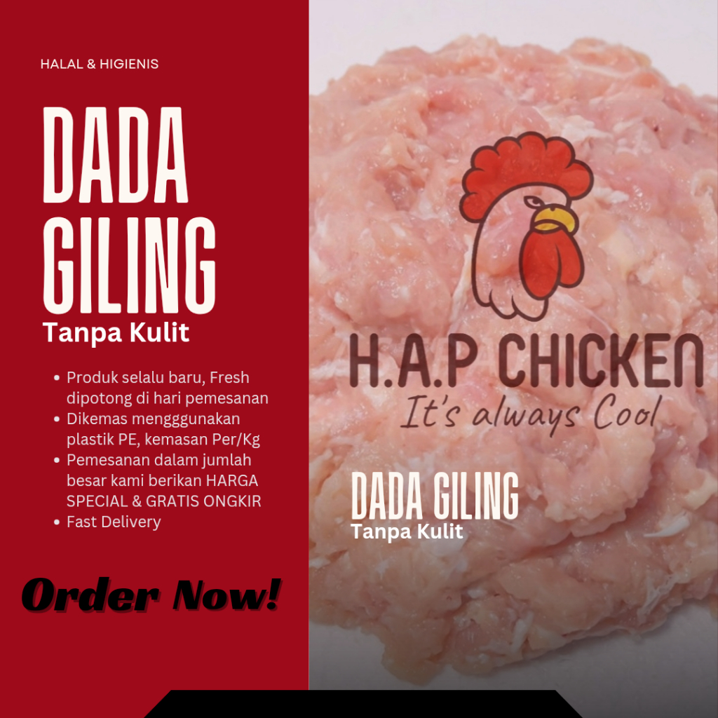 

Daging Ayam Giling Dada (Tanpa Kulit)