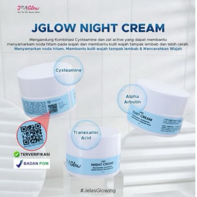 JGLOW NIGHT CREAM JNC REGULER BPOM