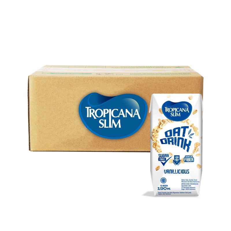 

Tropicana Slim Oat Drink Vanila / Melon / Coklat 190 ml x 24 pcs