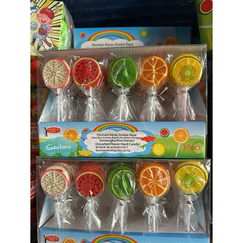 

Permen Lollipop Buah Isi 30pcs